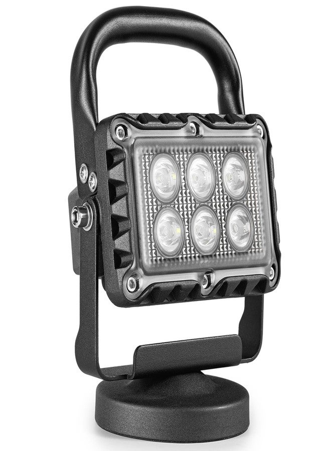 اس ام اي مصباح عمل LED بقوة 18 واط، 2400 لومن، مصنوع من سبائك الألومنيوم، عالي السطوع، قاعدة مغناطيسية قوية، لاسلكي، محمول، مقاوم للماء والغبار، مناسب لورش العمل، إصلاح السيارات، ومواقع البناء - Image 1