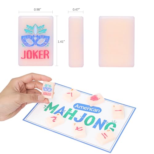 Jongyance American Mahjong Tile Set with Carrying Bag and Accessories 160 Acrylic Engraved Mahjong Tiles for Beginners - Image 5