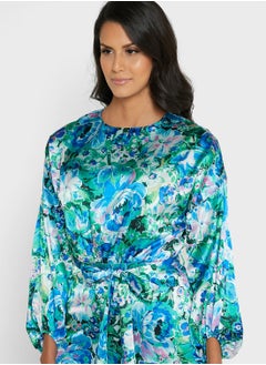 Hope & Ivy Printed Balloon Sleeve Dress  - Image 3