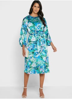 Hope & Ivy Printed Balloon Sleeve Dress  - Image 4
