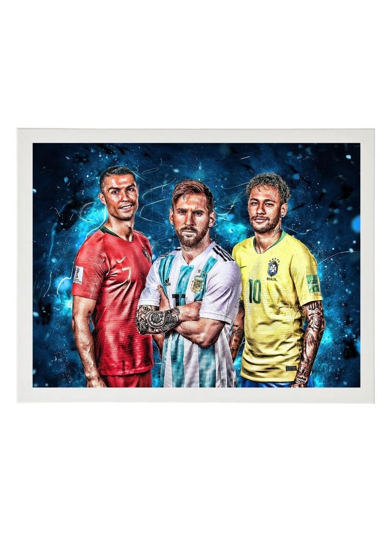 إم إي سي إطار ملصق تصميم نيمار ميسي رونالدو 21x30 سم - Image 1