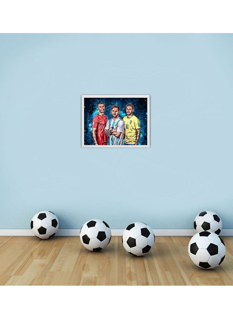 إم إي سي إطار ملصق تصميم نيمار ميسي رونالدو 21x30 سم - Image 5