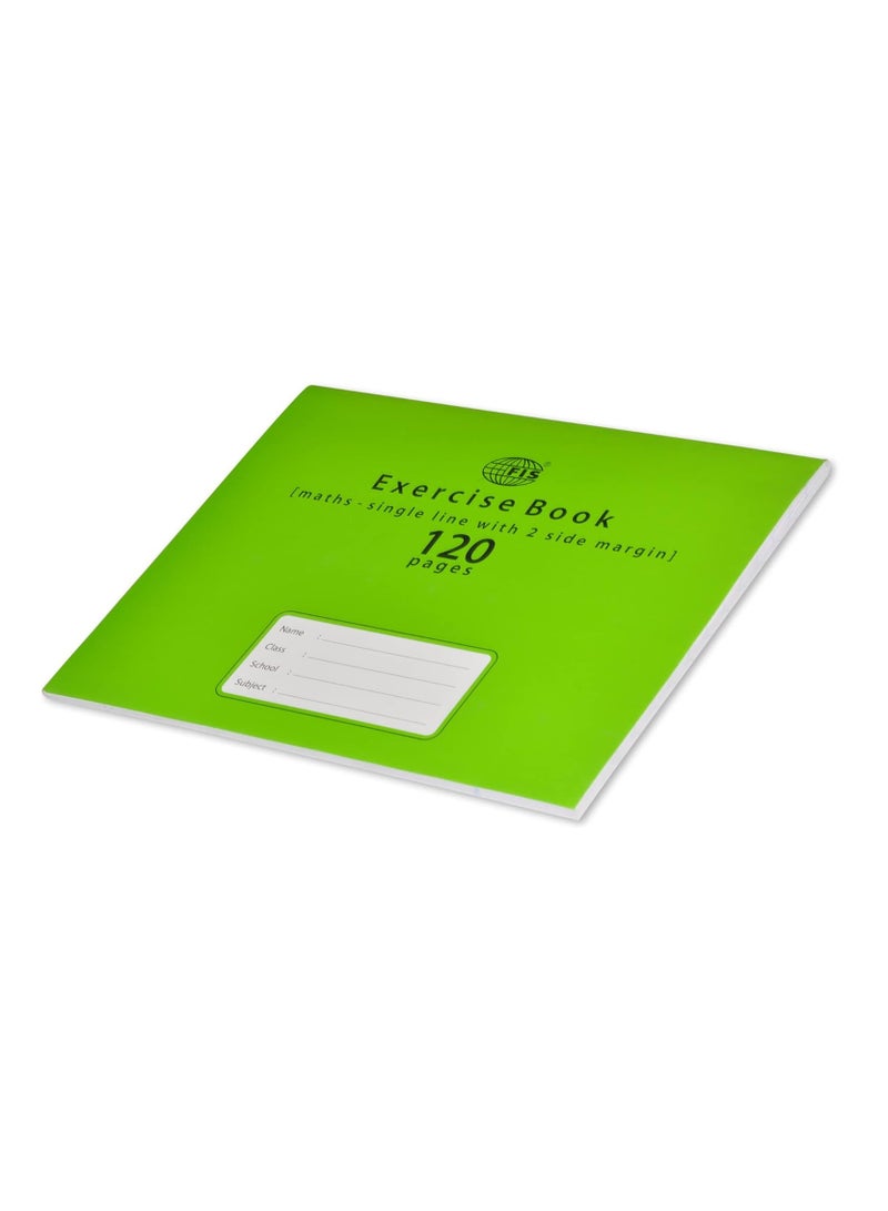 FIS Exercise Book Pack Of 12 120 Pages 2 Line Margin (Maths Bk) FSEBSL2M120N - Image 4