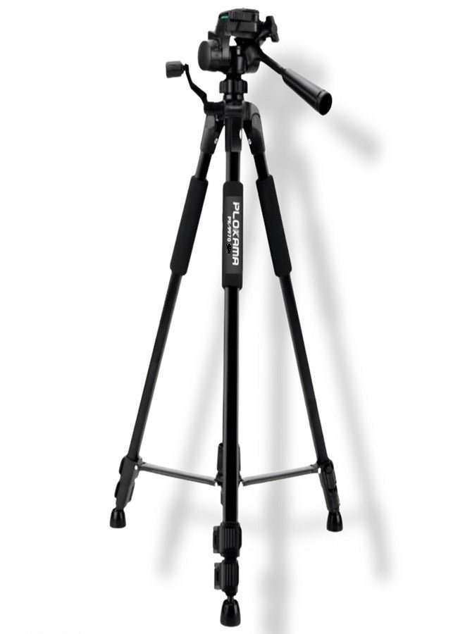 PLOKAMA PK9970 PROFESSIONAL TRIPOD FOR MOBILE & CAMERA 190CM - Image 3