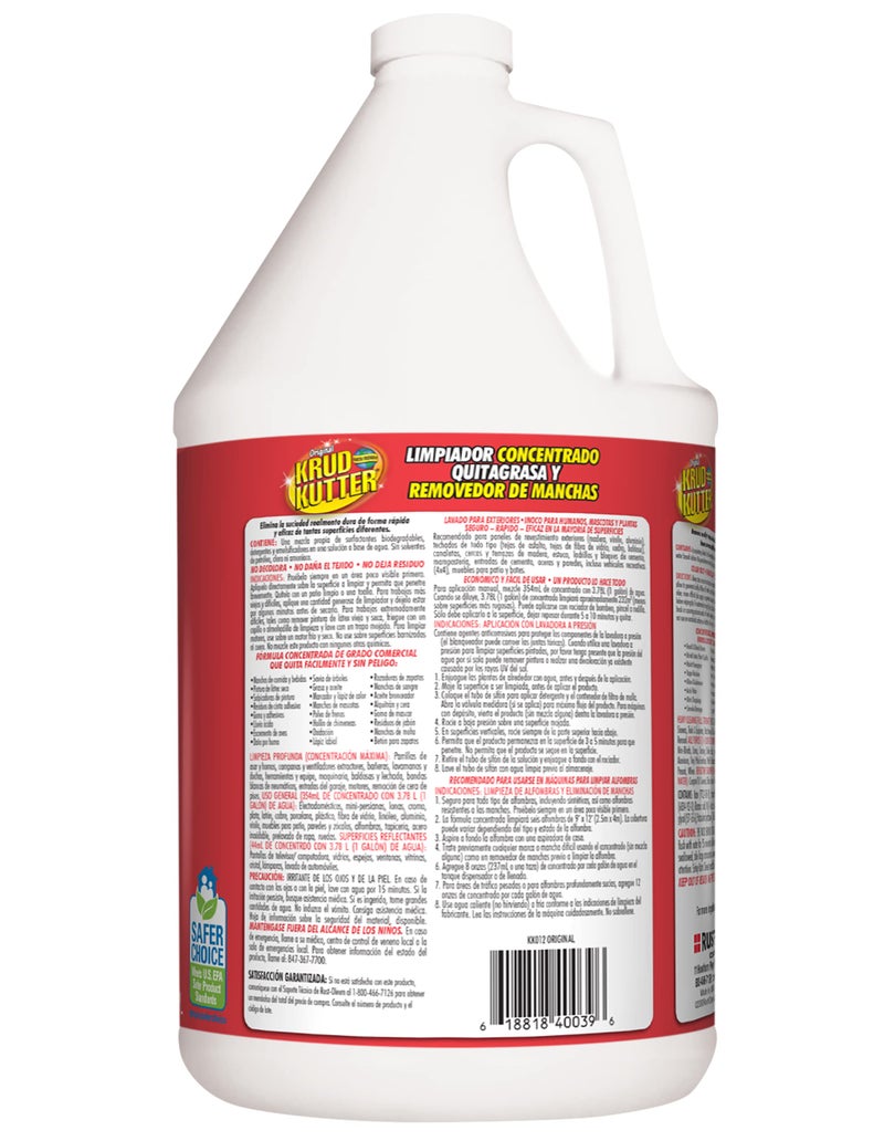 Krud Kutter KK012 Original Concentrated Cleaner/Degreaser Stain Remover, Gallon - Image 2