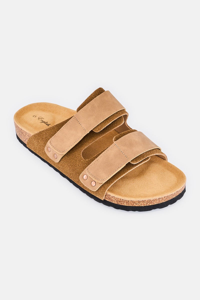 English Laundry Men Slip On Sandal, Brown - Image 1
