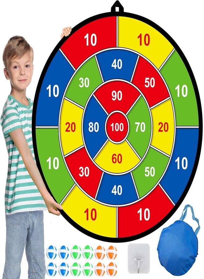 ABTRIX WITH AB 29" Large Dart Board for Kids with 12 Sticky Balls - Safe Indoor/Outdoor Fun Party Game Toys - Educational Birthday Gifts for 3 4 5 6 7 8 9 10 11 12 Year Old Boys & Girls - Image 1