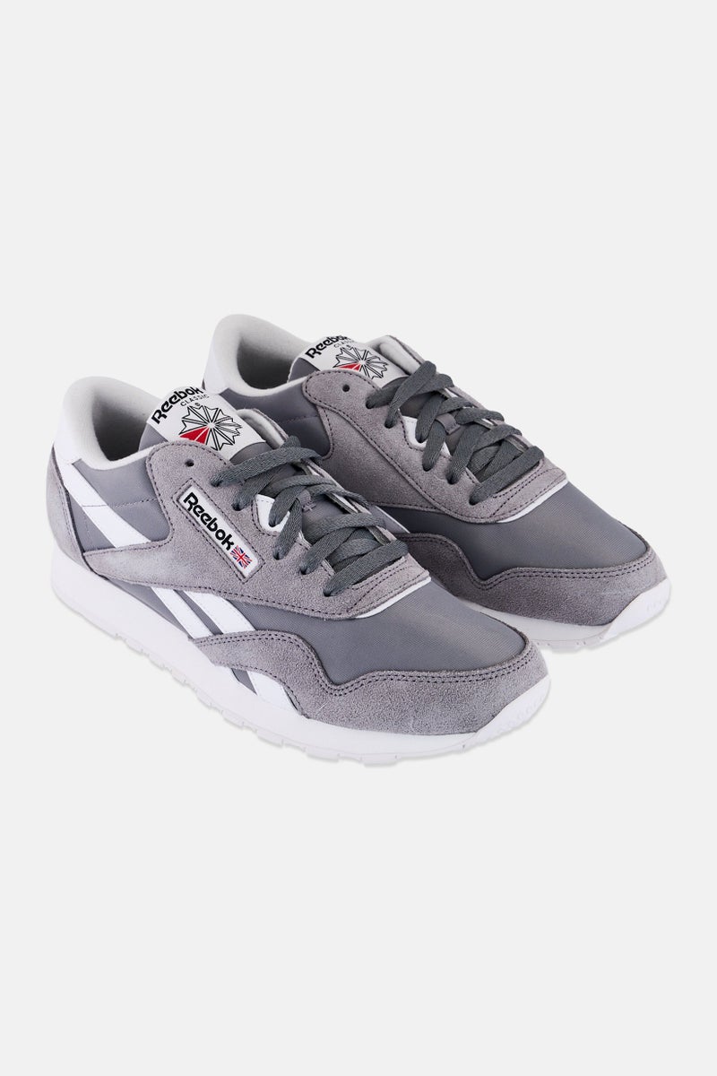 Reebok Men Classic Nylon Lace Up Running Shoes, Grey  - Image 1