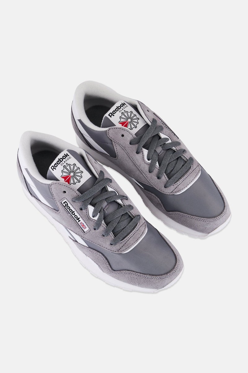Reebok Men Classic Nylon Lace Up Running Shoes, Grey  - Image 3