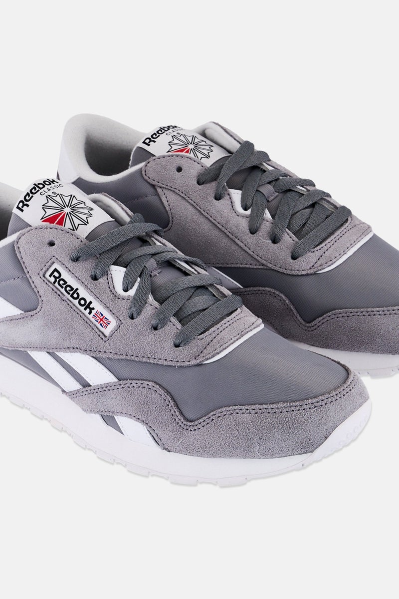 Reebok Men Classic Nylon Lace Up Running Shoes, Grey  - Image 4