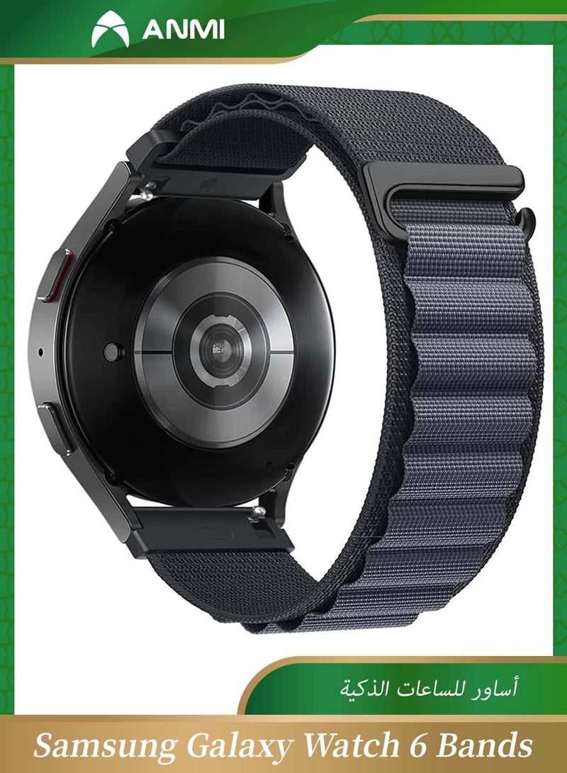 أنمي سوار ساعة 20 ملم متوافق مع ساعة سامسونج جالاكسي 5/6 47 ملم 43 ملم/ وساعة جالاكسي 6/5/4 40 ملم 44 ملم/ وساعة جالاكسي 5 برو سبورت، سوار نايلون لساعة امازفيت سريع الفك. - Image 1