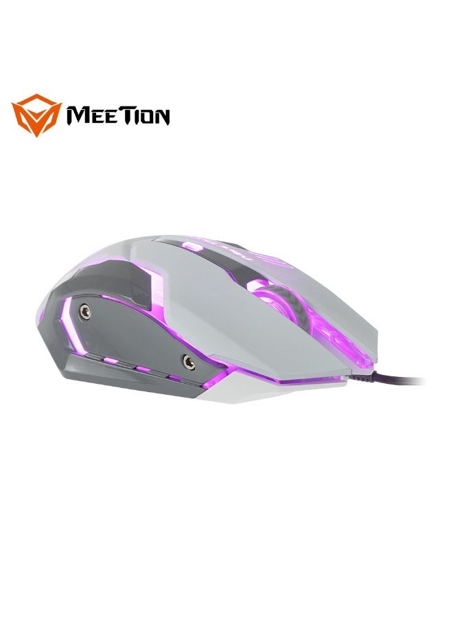 Meetion Backlight Gaming Mouse M915 4 color Variable highlight 5 + 1 (scroll wheel) soft touch buttons 2400dpi high-resolution optical Sensing - Image 2
