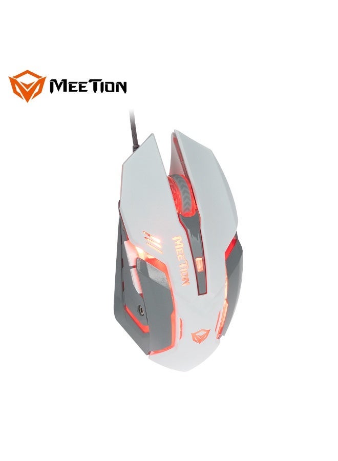 Meetion Backlight Gaming Mouse M915 4 color Variable highlight 5 + 1 (scroll wheel) soft touch buttons 2400dpi high-resolution optical Sensing - Image 5
