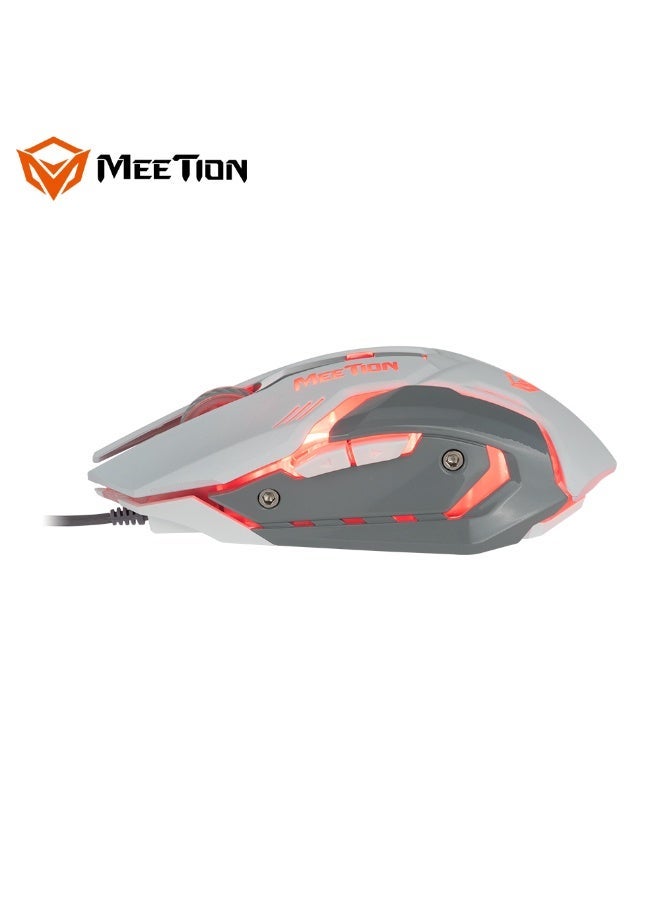 Meetion Backlight Gaming Mouse M915 4 color Variable highlight 5 + 1 (scroll wheel) soft touch buttons 2400dpi high-resolution optical Sensing - Image 4