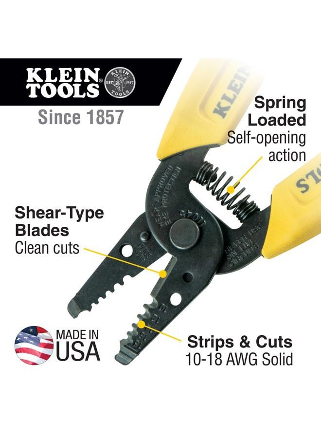Klein Tools 11045 10-18 AWG Solid Wire Stripper and Cutter - Image 2