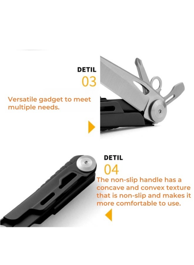 Browning - Stainless Steel Multifunctional Folding Knife Flint Bar Outdoor Survival Knife Portable EDC Tool - Image 1