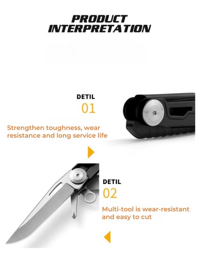 Browning - Stainless Steel Multifunctional Folding Knife Flint Bar Outdoor Survival Knife Portable EDC Tool - Image 1