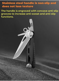 Browning Stainless Steel Multifunctional Folding Knife Flint Bar Outdoor Survival Knife Portable EDC Tool  - Image 5