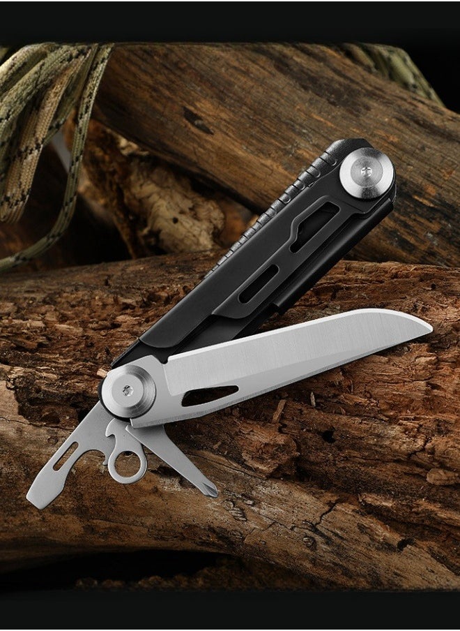 Browning - Stainless Steel Multifunctional Folding Knife Flint Bar Outdoor Survival Knife Portable EDC Tool - Image 1