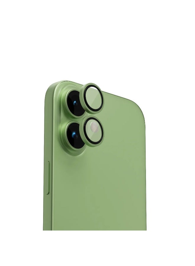 ليفيلو واقي عدسة iPhone 17 / واقي عدسة Lucent Duo مع نفاذية 99% / مقاوم للخدش / واقي عدسة مع 2x سبائك التيتانيوم - أخضر فاتح - Image 1
