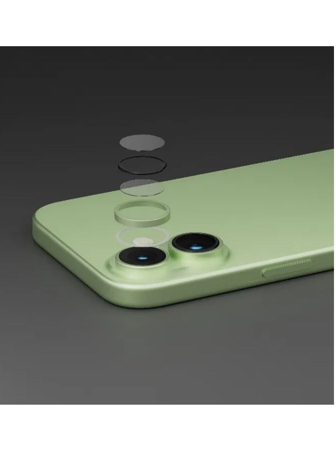 ليفيلو واقي عدسة iPhone 17 / واقي عدسة Lucent Duo مع نفاذية 99% / مقاوم للخدش / واقي عدسة مع 2x سبائك التيتانيوم - أخضر فاتح - Image 3