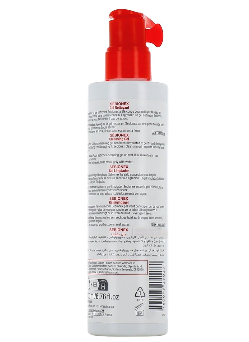 ACM Laboratoire dermatologique Sebionex Cleansing Gel for oily skin   200Ml  - Image 3