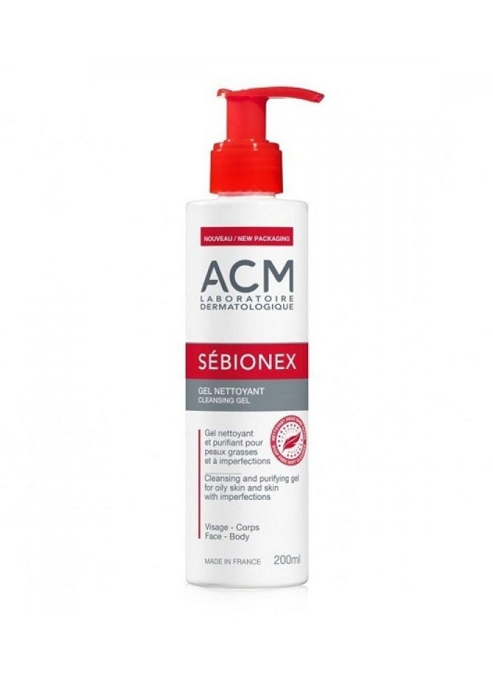 ACM Laboratoire dermatologique Sebionex Cleansing Gel for oily skin   200Ml  - Image 1