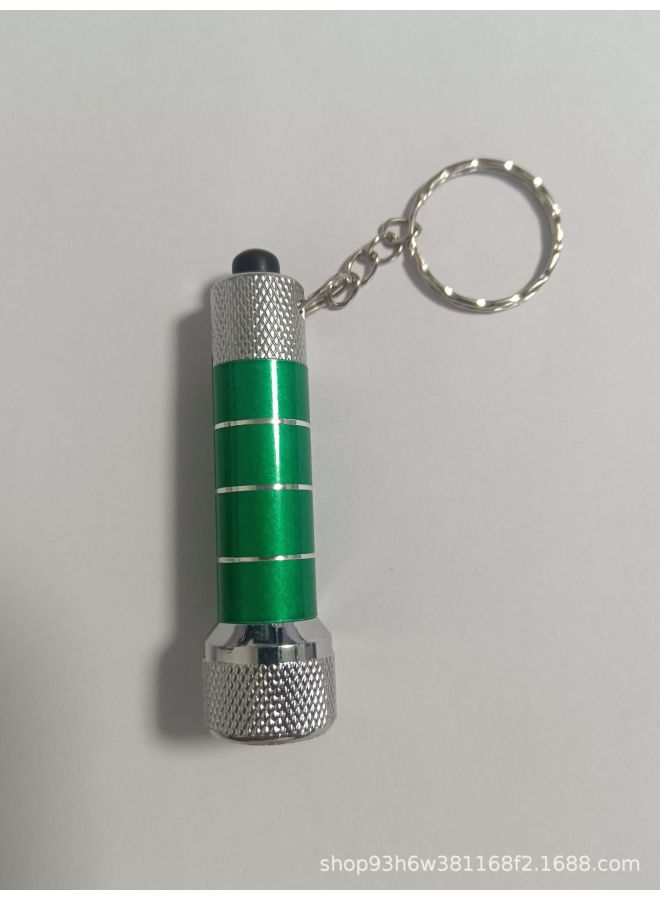 Aluminum Alloy 5LED Portable Small Flashlight Mini Travel Convenient Keychain Light Manufacturers Wholesale-Color:Green  - Image 1