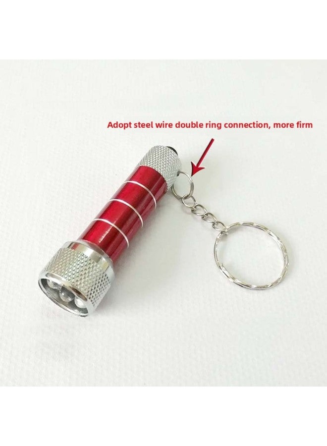 Aluminum Alloy 5LED Portable Small Flashlight Mini Travel Convenient Keychain Light Manufacturers Wholesale-Color:Green  - Image 3