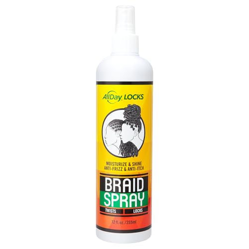 AllDay Locks Braid Spray (12 oz) | Alleviates Itchy & Dry Scalp | High Shine, Softens Dull Hair | Cleanse & Rejuvenate Braids, Locks, Twists, Cornrows | 12 oz - Image 2