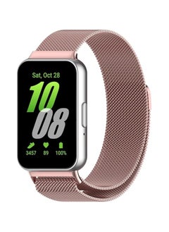 Generic Replacement Band for Samsung Galaxy Fit 3 , Stainless Steel Magnetic Strap, Milanese Loop Watch Band, Quick Release Replacement Sport Band (Pink)  - Image 1