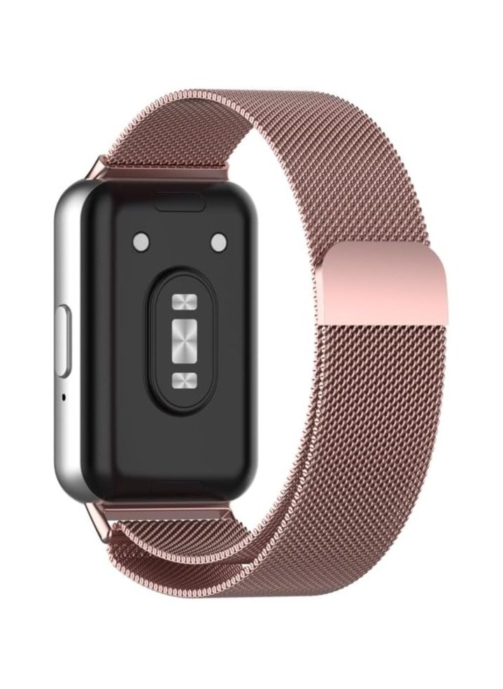 Generic - Replacement Band for Samsung Galaxy Fit 3 , Stainless Steel Magnetic Strap, Milanese Loop Watch Band, Quick Release Replacement Sport Band (Pink) - Image 1