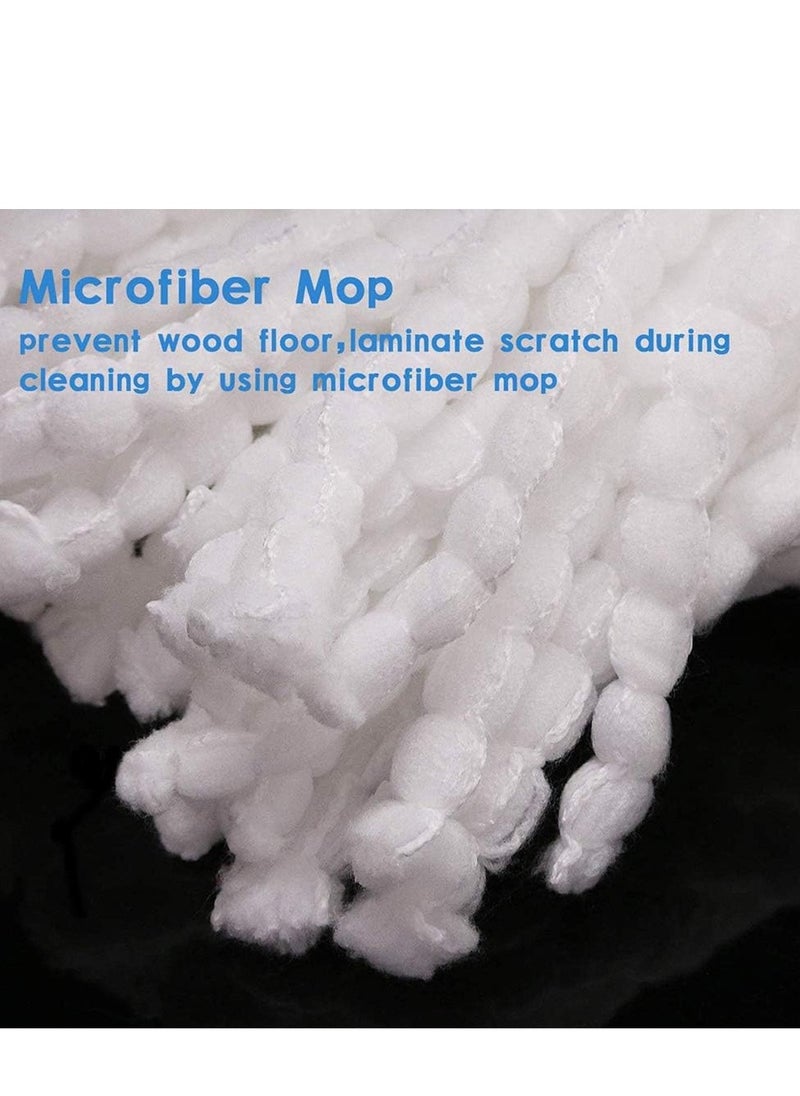 Generic - 1PC Microfiber Replacement Mop Head Spin Mop Head Replacement 1-Pack, Microfiber Refill Heads Universal for 360 Spin Magic Mopping, Round Shape Standard Size White - Image 1
