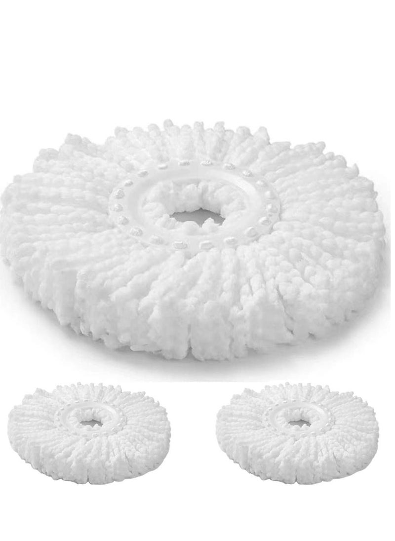 Generic - 1PC Microfiber Replacement Mop Head Spin Mop Head Replacement 1-Pack, Microfiber Refill Heads Universal for 360 Spin Magic Mopping, Round Shape Standard Size White - Image 1