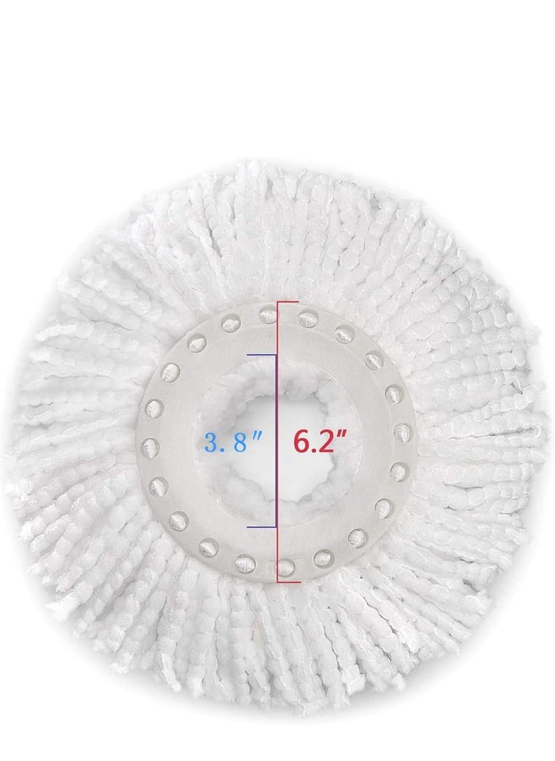 Generic - 1PC Microfiber Replacement Mop Head Spin Mop Head Replacement 1-Pack, Microfiber Refill Heads Universal for 360 Spin Magic Mopping, Round Shape Standard Size White - Image 1