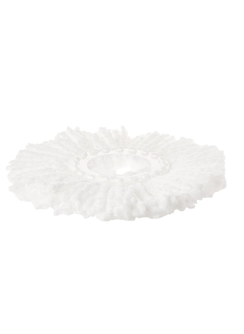 Generic - 1PC Microfiber Replacement Mop Head Spin Mop Head Replacement 1-Pack, Microfiber Refill Heads Universal for 360 Spin Magic Mopping, Round Shape Standard Size White - Image 1
