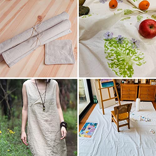 LOVOUS Linen Embroidery Fabric, Quilting Fabric Cloth Garments Crafts Accessories Square Embroidery Cloth, 20 by 62-Inch(Lignt Grey) - Image 5