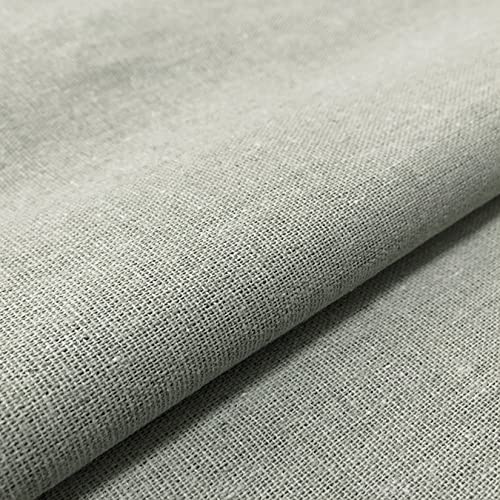 LOVOUS Linen Embroidery Fabric, Quilting Fabric Cloth Garments Crafts Accessories Square Embroidery Cloth, 20 by 62-Inch(Lignt Grey) - Image 1