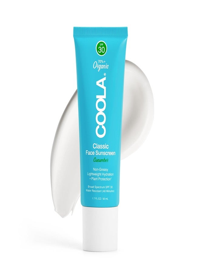 COOLA Organic Face Sunscreen SPF 30 Sunblock Lotion, Dermatologist Tested Skin Care for Daily Protection, Vegan and Gluten Free, Cucumber, 1.7 Fl Oz