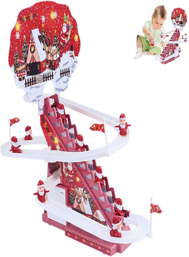 GGOOT Santas Climbing Toys | Electric Musical Santa Claus Climbing Stairs Tracks Slide Toy Set | Easy Disassemble Climbing Toy for Parent Child Interaction, Develop Hearing Ability - Image 5
