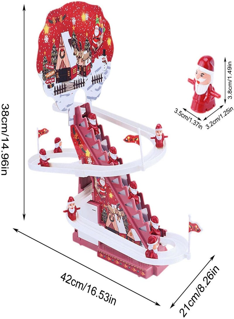 GGOOT Santas Climbing Toys | Electric Musical Santa Claus Climbing Stairs Tracks Slide Toy Set | Easy Disassemble Climbing Toy for Parent Child Interaction, Develop Hearing Ability - Image 4