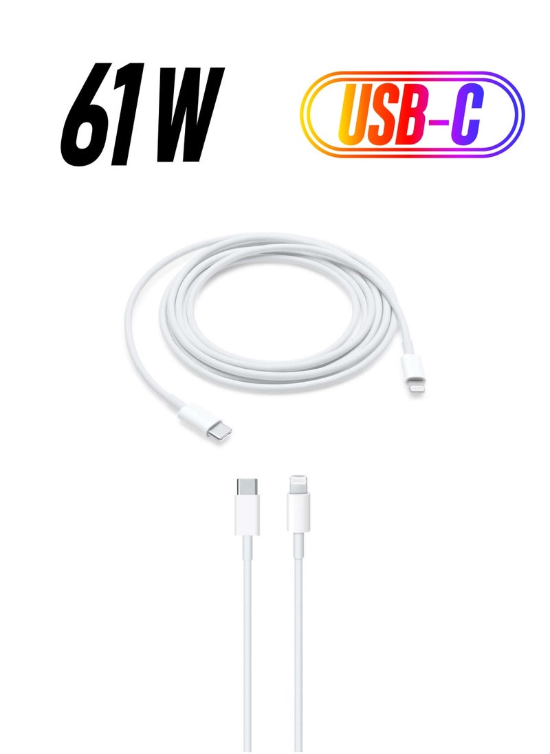 AK KEMCO Usb C To Lightning Data Cable 1 meter White for Charging and Data Transfer Type C to Lightning  - Image 1