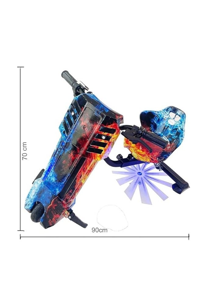 Generic Drifting 3 Wheel Electric Scooter– Bluetooth Speaker-LED Lights – Shock Absorber Safety Gears Speed Up To 20KM/h with free helmet  - Image 5