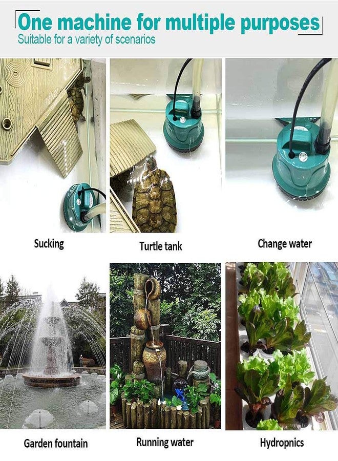 Upettools Submersible Water Pump, Ultra Silence Circulation Multifunctional Water Pump with Handle For Pond, Aquarium, Hydroponics, Fish Tank Fountain with 5.9ft (1.8M) Power Cord (40W) - Image 2