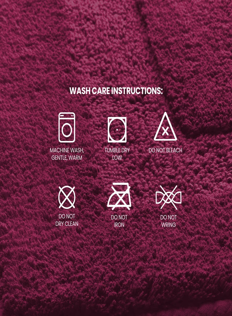 Raymond Home  Bath Mat - Luxurious, Ultra-Absorbent Bathroom Mat with Non-Slip Backing Color Plum - (50 * 80 CM) - Image 4