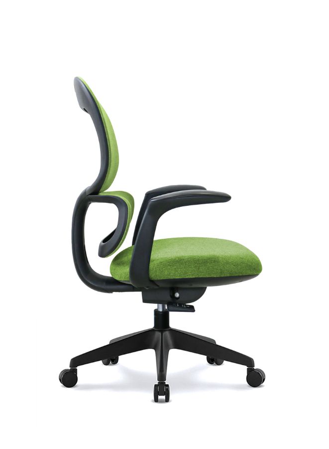 Generic Modern Executive Ergonimic Office Chair Without Headrest, Black Base for Office, Home and Shops, Green - Image 2