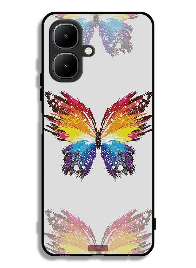 Tolwak Infinix Smart 10 Protective Case Cover Digital Art Simple Background Minimalism Butterfly