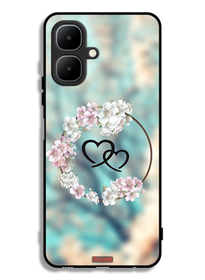 Tolwak Tecno Pop 10 Protective Case Cover Hearts In Ring Art