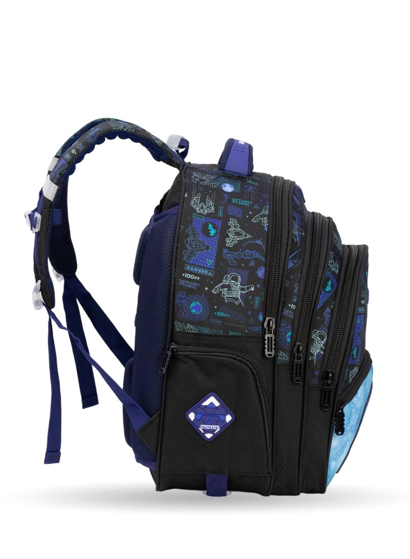 Fantastic QY003 Fantastic Multi-Pocket Space School Backpack with Durable Zippers - Image 2