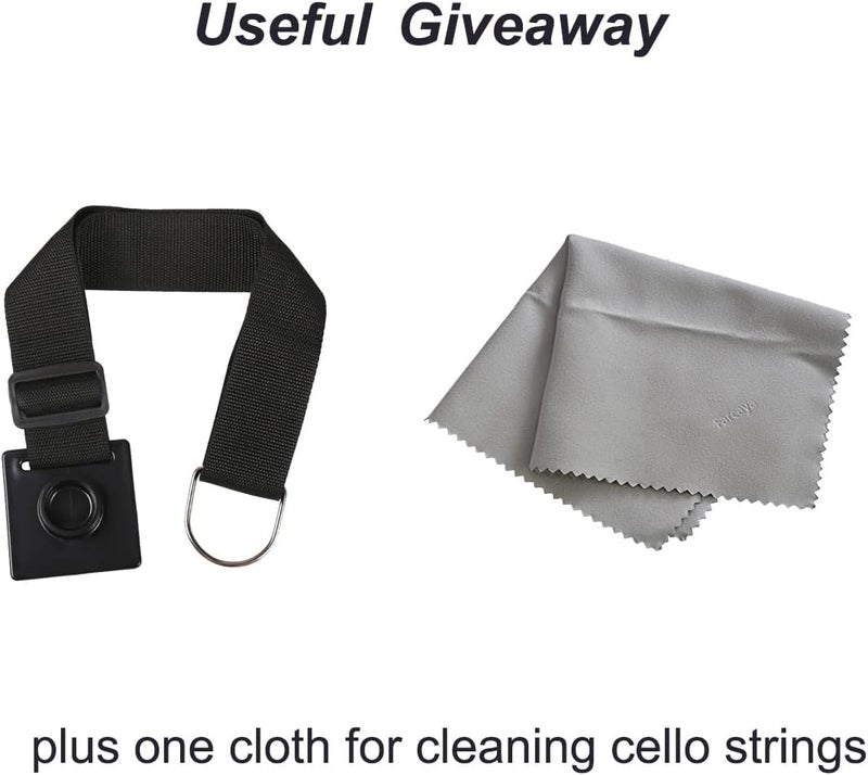 Farcaya Cello Endpin Anchor Non-slip Stopper Rest Holder Stand Antiskid Device Adjustable Strap with Thick Pad - Image 4